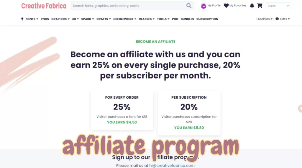 Creative Fabrica affiliate marketing