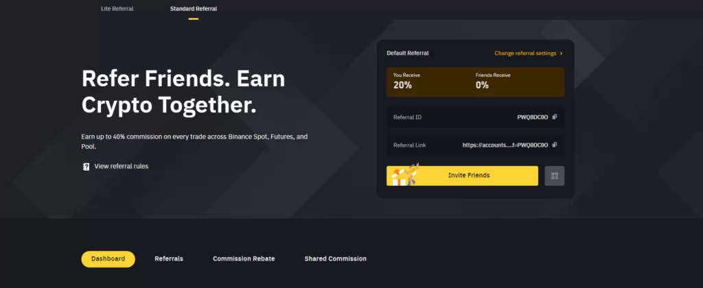 Referral programs binance